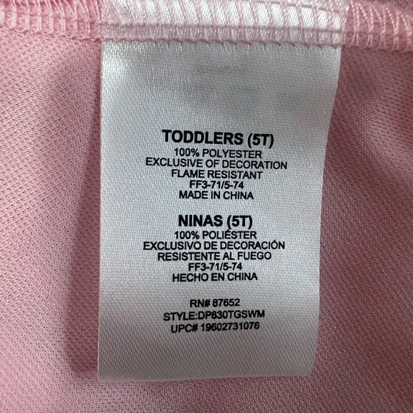 👑 Disney Princess Pink Tulle Dress Girls 5T NWOT Cinderella Belle Ariel - Picture 6 of 7